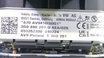 Автозапчастина б/у комплект подушки безпеки для volkswagen t-roc (a11, d11) 1.5 tsi посилання на oem iam 2ga857002ra3   Автозапчастина б/у комплект подушки безпеки для volkswagen t-roc (a11, d11) 1.5 tsi посилання на oem iam 2ga857002ra3