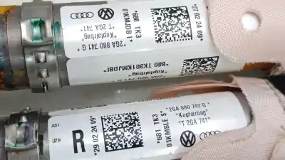 Автозапчастина б/у комплект подушки безпеки для volkswagen t-roc (a11, d11) 1.5 tsi посилання на oem iam 2ga857002ra3   Автозапчастина б/у комплект подушки безпеки для volkswagen t-roc (a11, d11) 1.5 tsi посилання на oem iam 2ga857002ra3