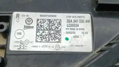 Second-hand car spare part right headlight for volkswagen t-roc (a11, d11) 1.0 tsi oem iam references 2ga941774r lc06694 2ga941036am Second-hand car spare part right headlight for volkswagen t-roc (a11, d11) 1.0 tsi oem iam references 2ga941774r lc06694 2ga941036am