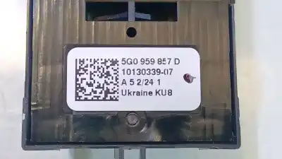 Second-hand car spare part left front power window switch for volkswagen t-roc (a11, d11) 1.0 tsi oem iam references 5g0959857dwhs 1013033907 5g0959857d Second-hand car spare part left front power window switch for volkswagen t-roc (a11, d11) 1.0 tsi oem iam references 5g0959857dwhs 1013033907 5g0959857d