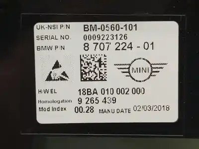 Автозапчастина б/у панель інструментів для mini mini countryman (f60) one посилання на oem iam 87072201 9265439 bm0560101