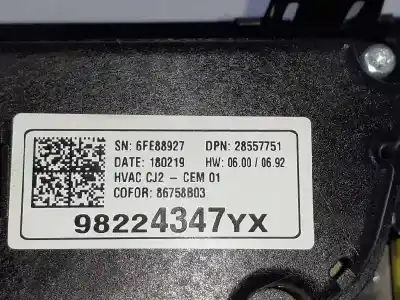 Автозапчастина б/у клімат-контроль для opel grandland x selective посилання на oem iam 95525422 28557751 98224347yx