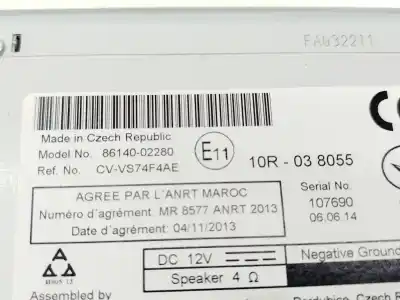 Second-hand car spare part audio system / radio cd for toyota auris ranchera familiar (_e18_) 1.8 hybrid (zwe186_) oem iam references 8614002280 cvvs74f4ae 