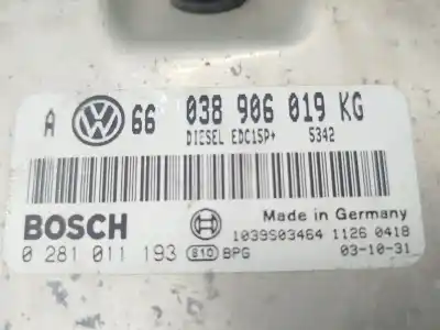 Second-hand car spare part ecu engine control for seat leon (1m1) 1.9 tdi oem iam references 038906019kg 0281011193 