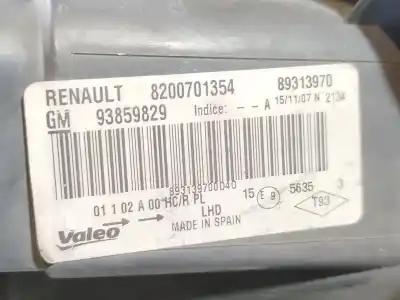 Автозапчастина б/у ліва фара для opel vivaro a furgón (x83) 2.5 cdti (f7) посилання на oem iam 93859829 89313970 8200701354