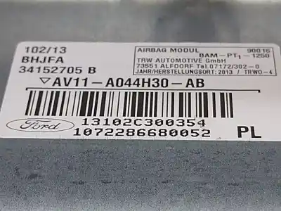 Автозапчастина б/у комплект подушки безпеки для ford b-max (jk) 1.0 ecoboost посилання на oem iam di101g46v120  