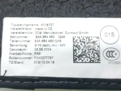 Автозапчасти б/у коврик за audi q3 (f3b) 35 tdi ссылки oem iam 83b863691qa5  83b8864450qa5