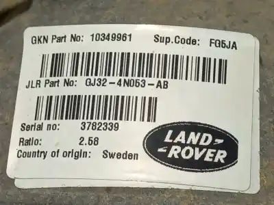 Автозапчастина б/у задній диференціал для land rover range rover evoque (l538) 2.0 d 4x4 посилання на oem iam 3782339 2.58 10349961 gj324n053ab fg5ja