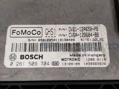Pezzo di ricambio per auto di seconda mano centralina motore per ford b-max (jk) 1.0 ecoboost riferimenti oem iam dv2112a650pb 0261s09704 cv6a12b684bb