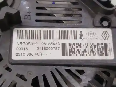 Second-hand car spare part alternator for renault megane iv fastback (b9a/m/n_) 1.2 tce 130 (b9mr) oem iam references 231006677r nrg9s012 2613543a