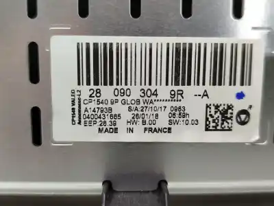 Second-hand car spare part multifunction display for renault megane iv fastback (b9a/m/n_) 1.2 tce 130 (b9mr) oem iam references 280903049r 0400431685 a14793b