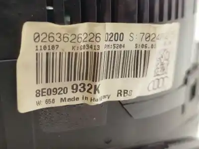 Second-hand car spare part dashboard for audi a4 b7 (8ec) 2.0 tdi 16v oem iam references 8e0920932k  0263626226
