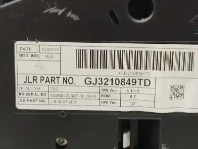 Автозапчастина б/у панель інструментів для land rover range rover evoque (l538) 2.0 d 4x4 посилання на oem iam gj3210849td  