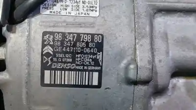 Автозапчасти б/у компрессор кондиционера воздуха за peugeot 2008 ii (ud_, us_, uy_, uk_) 1.2 puretech 130 ссылки oem iam 1624809880 447100640 9834779880 9834780580 9834730080