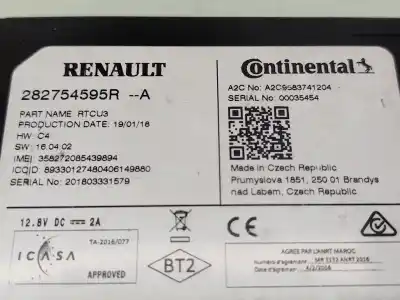 Piesă de schimb auto la mâna a doua modul electrotic pentru renault megane iv fastback (b9a/m/n_) 1.2 tce 130 (b9mr) referințe oem iam 282754595r  a2c9583741204