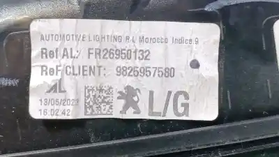 Автозапчастина б/у внутрішній лівий задній ліхар для peugeot 2008 ii (ud_, us_, uy_, uk_) 1.2 puretech 130 посилання на oem iam 9825957580 fr26950132 