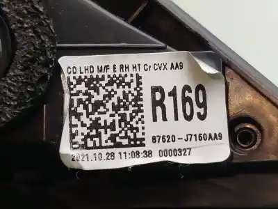 Second-hand car spare part right rearview mirror for kia ceed (cd) 1.0 t-gdi oem iam references 87620j7160aa9  