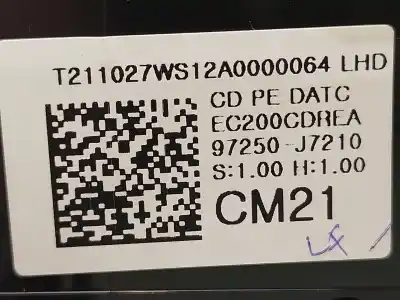 Pezzo di ricambio per auto di seconda mano controllo climatico per kia ceed (cd) 1.0 t-gdi riferimenti oem iam 97250j7210  ec200cdrea