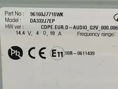 Автозапчасти б/у многофункциональный дисплей за kia ceed (cd) 1.0 t-gdi ссылки oem iam 96160j7710wk  