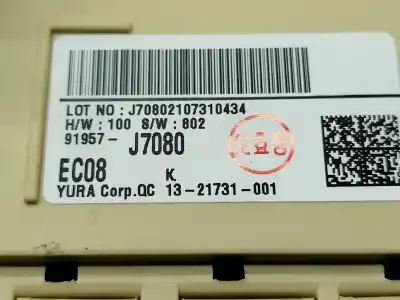 Second-hand car spare part fuse box unit for kia ceed (cd) 1.0 t-gdi oem iam references 91957j7080  j70802107310434