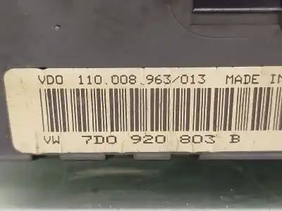 Second-hand car spare part dashboard for volkswagen transporter iv autobús (70b, 70c, 7db, 7dk, 70j, 70k, 7dc, 7 2.5 tdi oem iam references 7d0920803b  110008963013