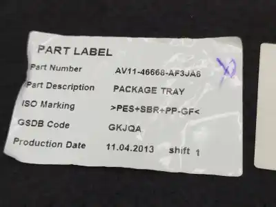 Автозапчастина б/у задній лоток для ford b-max (jk) 1.0 ecoboost посилання на oem iam av1146668af3ja6  