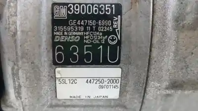 Peça sobressalente para automóvel em segunda mão compressor de ar condicionado a/a a/c por opel corsa e (x15) 1.3 cdti (08, 68) referências oem iam 39006351 4471506990 4472502000 
