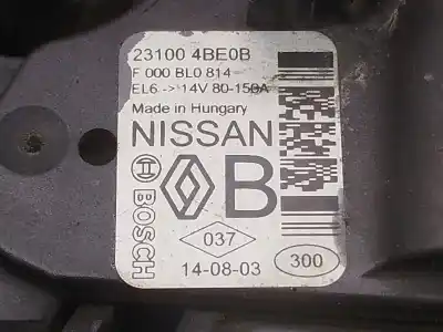 Second-hand car spare part alternator for nissan pulsar fastback (c13) 1.2 dig-t oem iam references 231004be0b  f000bl0814