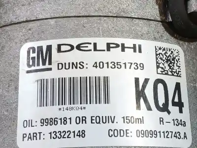 Pezzo di ricambio per auto di seconda mano compressore aria condizionata per opel astra h (a04) 1.7 cdti (l48) riferimenti oem iam 95517235 51-0422 13322148