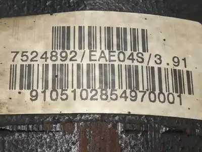 Pezzo di ricambio per auto di seconda mano differenziale posteriore per bmw x5 (e53) 3.0 d riferimenti oem iam 33107512663 3.91 9105102854970001 eae04s