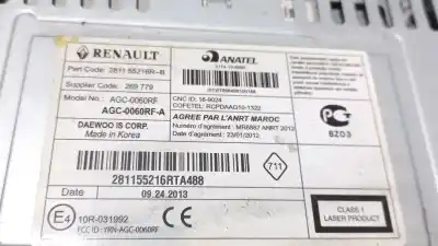 Автозапчастина б/у аудіо система / радіо cd для dacia dokker express furgoneta/monovolumen 1.5 dci 75 / blue dci 75 (fejw, feah) посилання на oem iam 281155216r 281155216rta488 agc-0060rf 