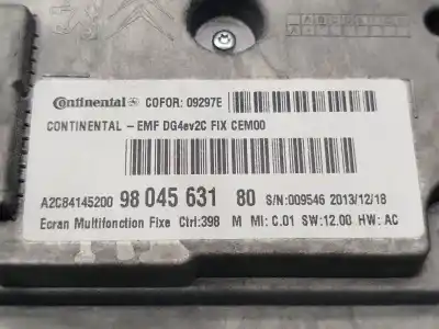 Second-hand car spare part multifunction display for citroen ds5 2.0 hdi 165 oem iam references 9804563180  a2c84145200