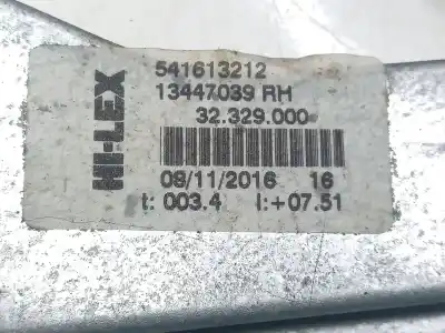 Peça sobressalente para automóvel em segunda mão elevador de vidros dianteiro direito por opel corsa e (x15) 1.3 cdti (08, 68) referências oem iam 39161985 541613212 13447039
