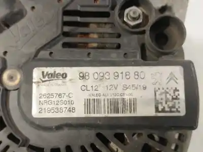 Peça sobressalente para automóvel em segunda mão alternador por citroen c-elysee (dd_) 1.5 bluehdi 100 referências oem iam 9809391880 nrg12s010 