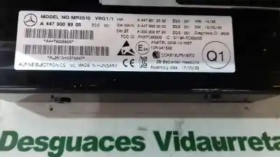 Second-hand car spare part audio system / radio cd for mercedes-benz vito mixto (447) * oem iam references a4479008905  