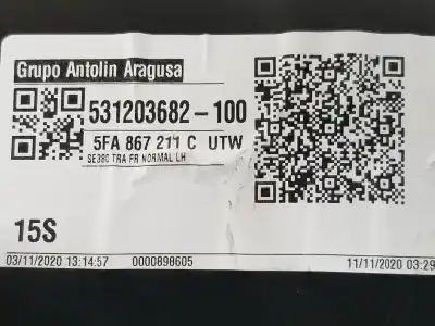 Автозапчастина б/у обкітка задніх лівіх дверей для cupra leon 1.5 16v tsi act посилання на oem iam 5fa867211c  5fa867211cutw