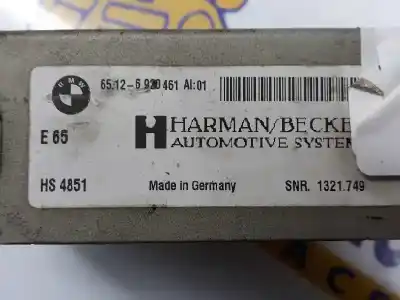 Peça sobressalente para automóvel em segunda mão módulo eletrónico antena por bmw 5 (e60) 535 d referências oem iam 65126920461  65129198762