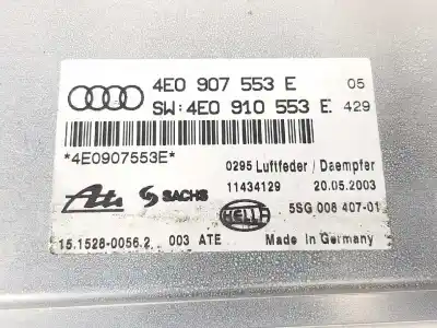 Second-hand car spare part suspension control unit for audi a8 (4e2) 4.0 v8 32v tdi biturbo cat (ase) oem iam references 4e0907553e  15152800562