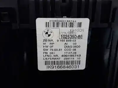 Peça sobressalente para automóvel em segunda mão quadrante por bmw 3 (e90) 318 d referências oem iam 9166846  62109316127