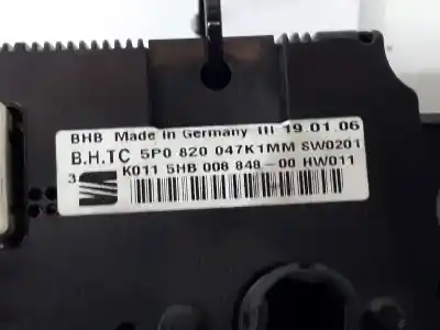 Second-hand car spare part climate control for seat leon 2.0 tdi 16v oem iam references 5p0820047k  5hb008848