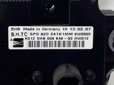 Second-hand car spare part climate control for seat leon ant 1.9 tdi -** oem iam references 5p0820047k  5hb00884800