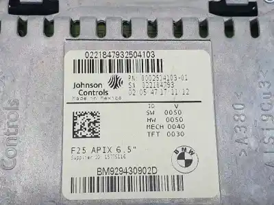 Автозапчасти б/у многофункциональный дисплей за bmw x3 (f25) sdrive 18 d ссылки oem iam 65509294309  9299430902d