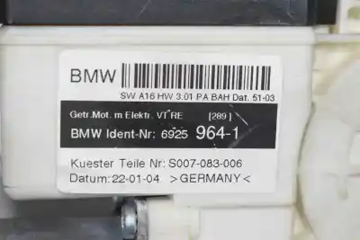 Second-hand car spare part passenger side right window regulator for bmw x3 (e83) 3.0 d oem iam references 51333448250  e007083011