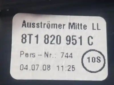 Автозапчастина б/у аератор для audi a4 b8 (8k2) 1.8 tfsi посилання на oem iam 8t1820951c  8t1820951c
