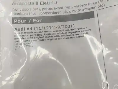 Second-hand car spare part driver left window regulator for audi a4 b5 (8d2) 1.9 tdi oem iam references 1620007580  1620007580