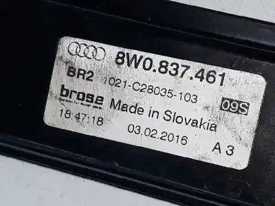 Автозапчасти б/у регулятор стекла переднего левого за audi a4 b9 (8w2, 8wc) 2.0 tdi ссылки oem iam 8w0837461  1021c28035103
