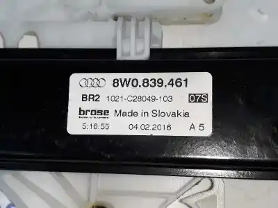 Автозапчасти б/у регулятор стекла заднего левого за audi a4 b9 (8w2, 8wc) 2.0 tdi ссылки oem iam 8w0839461  8w0839461