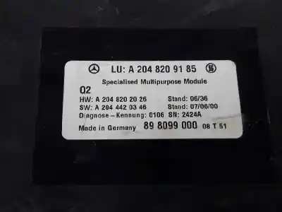Second-hand car spare part electronic module for clase c clase c berlina 2.1 cdi oem iam references a2048209185  898099000