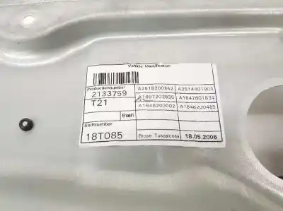 Second-hand car spare part passenger side right window regulator for clase c clase m 3.0 cdi oem iam references a1647201679  1647201679