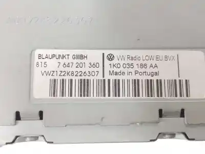 Автозапчасти б/у аудиосистема / радио cd за volkswagen caddy ka/kb (2k) 1.9 tdi ссылки oem iam 1k0035186aa  1k0035186aa